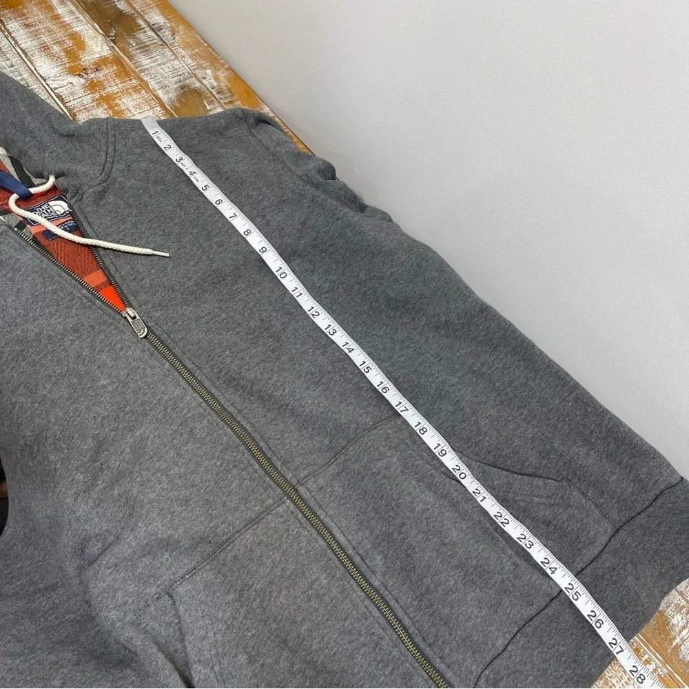 The North Face Hoodie Men Large Zipper Pockets Blend Gray
